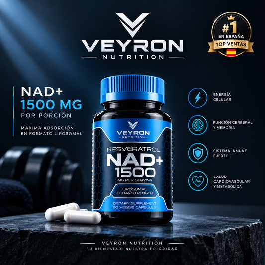 Suplemento liposomal NAD+ con resveratrol